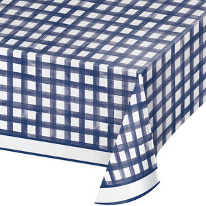 Bulk Pack of 2 Dolly Parton Navy Gingham Paper Table Cover