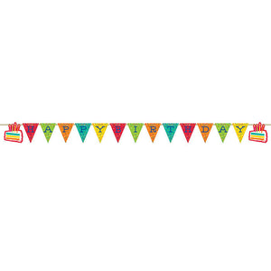 Bulk Pack of 2 Festive Cake Banner w/ Ribbon