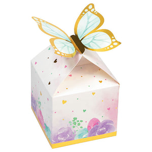 Bulk Pack of 16 Butterfly Shimmer Foil Treat Box