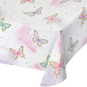 Bulk Pack of 2 Butterfly Shimmer Paper Tablecover