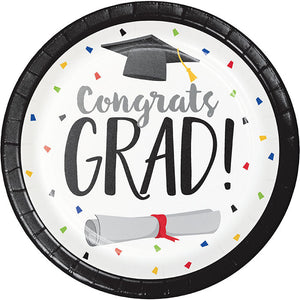 Bulk Pack of 16 Graduation Fun Dinner Plate