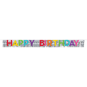 Bulk Pack of 2 Birthday Letter Banner w/ Foil Fringe