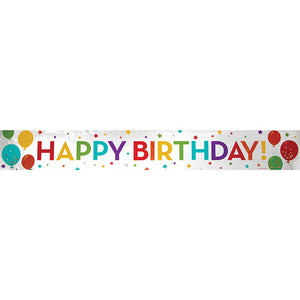 Bulk Pack of 3 Birthday Foil Banner