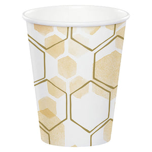 Bulk Pack of 16 Honeycomb Hot/Cold Cup 9Oz