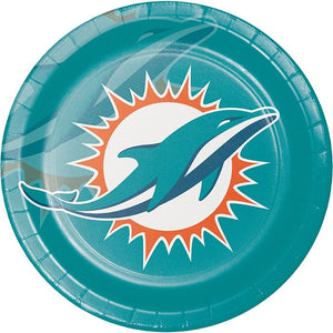 Bulk Pack of 16 Miami Dolphins Dinner Plate