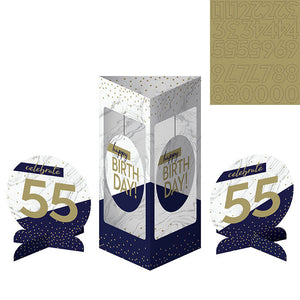 Bulk Pack of 6 Navy & Gold Milestone Centerpiece stands