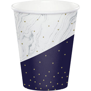 Bulk Pack of 16 Navy & Gold Milestone Hot/Cold Cup 9Oz