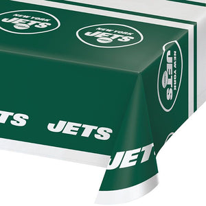 Bulk Pack of 2 New York Jets Plastic Tablecover, 54"x102"