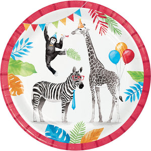 Bulk Pack of 16 Party Animals Dinner Plate