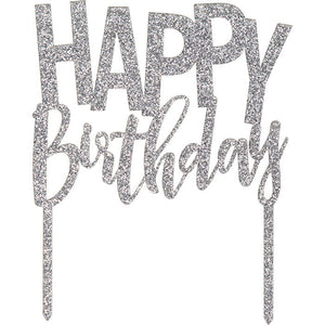 Bulk Pack of 2 Birthday Acrylic Cake Topper