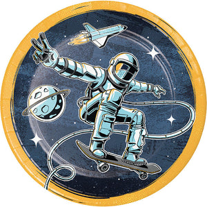 Bulk Pack of 16 Space Skater Dinner Plate