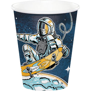 Bulk Pack of 16 Space Skater Hot/Cold Cup 9Oz