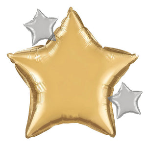 Bulk Pack of 2 Starry Night 24" Metallic Balloon Star