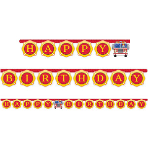 Bulk Pack of 2 Fire Truck Jointed Banner