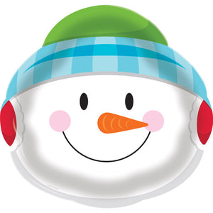 Bulk Pack of 2 Plastic Tray 14" Snowman