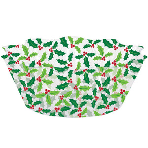 Bulk Pack of 2 Holly Fluted 8" Plastic Bowl