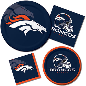 Bulk Pack of 24 Denver Broncos Dessert Plates