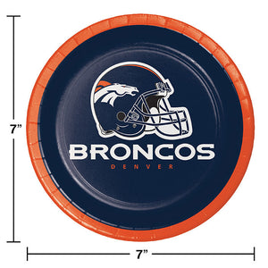 Bulk Pack of 24 Denver Broncos Dessert Plates