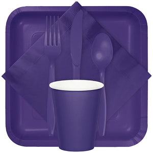 Bulk Pack of 48 Purple Plastic Spoons