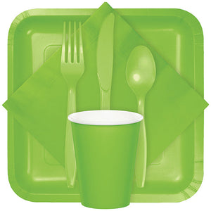 Bulk Pack of 54 Fresh Lime Green Assorted Cutlery