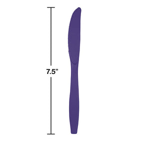 Bulk Pack of 100 Purple Plastic Knives