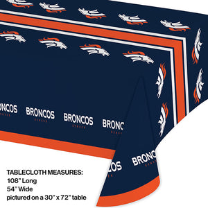 Bulk Pack of 2 Denver Broncos Plastic Table Cover, 54" X 102"