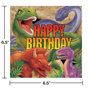 Bulk Pack of 32 Dinosaur Birthday Napkins