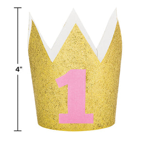 Bulk Pack of 2 1st Birthday Girl Crown