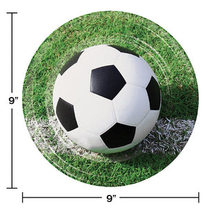 Bulk Pack of 16 Soccer Paper Plates