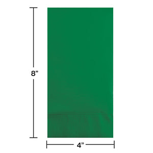 Bulk Pack of 32 Emerald Green Guest Towel, 3 Ply