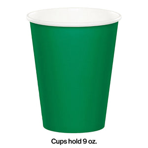 Bulk Pack of 48 Emerald Green Hot/Cold Paper Cups 9 Oz