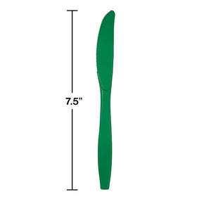 Bulk Pack of 100 Emerald Green Plastic Knives