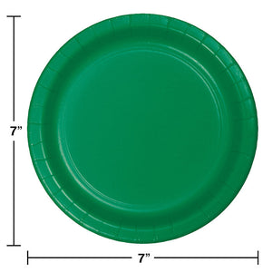 Bulk Pack of 48 Emerald Green Paper Dessert Plates