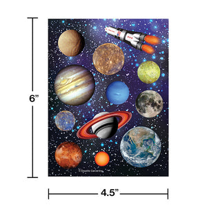 Bulk Pack of 12 Space Blast Stickers