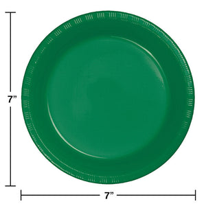 Bulk Pack of 40 Emerald Green Plastic Dessert Plates