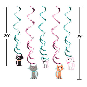 Bulk Pack of 10 Purr-Fect Cat Party Dizzy Danglers