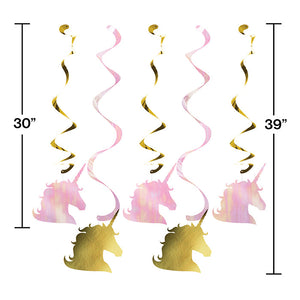 Bulk Pack of 10 Sparkle Unicorn Dizzy Danglers