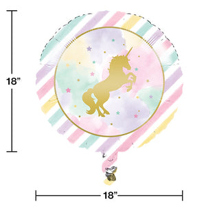 Bulk Pack of 2 Unicorn Sparkle Metallic Balloon 18"