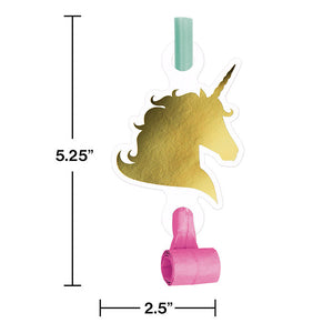 Bulk Pack of 16 Unicorn Sparkle Blowouts W/Med, Foil