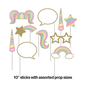 Bulk Pack of 20 Sparkle Unicorn Photo Booth Props