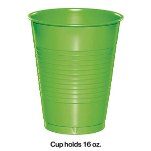 Bulk Pack of 40 Fresh Lime Green Plastic Cups