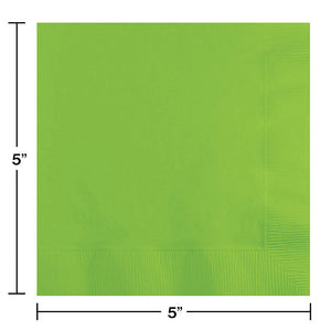 Bulk Pack of 100 Fresh Lime Beverage Napkin 2Ply