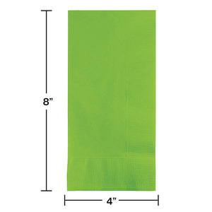 Bulk Pack of 100 Fresh Lime Dinner Napkins 2Ply 1/8Fld