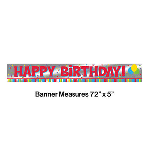 Bulk Pack of 24 Banner Foil 6' Happy Birthday