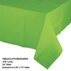 Bulk Pack of 2 Fresh Lime Tablecover 54"X 108" Polylined Tissue