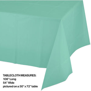 Bulk Pack of 2 Fresh Mint Tablecover Plastic 54" X 108"