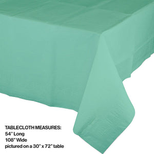 Bulk Pack of 2 Fresh Mint Tablecover 54"X 108" Polylined Tissue