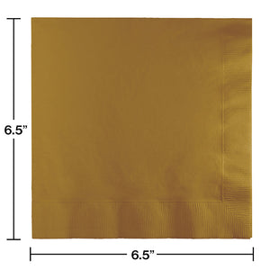 Bulk Pack of 100 Glittering Gold Luncheon Napkin 2Ply