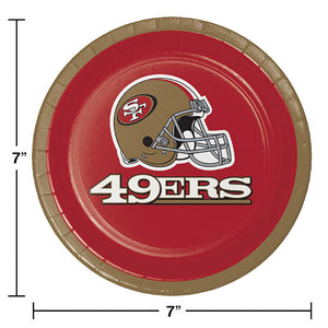 Bulk Pack of 16 San Francisco 49ers Dessert Plates