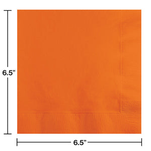 Bulk Pack of 60 Sunkissed Orange Napkins